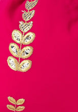 Indya Hot Pink Zari And Gota Embroidered Potli