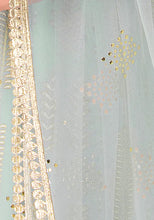 Indya Sea Foam Foil Mesh Dupatta