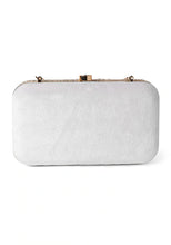 Indya White Bead Embroidered Clutch