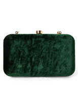Indya Dark Green Zardosi Embroidered Clutch