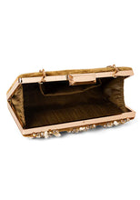 Indya Gold Stone Embellished Clutch