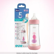Chicco Perfect5 Feeding Bottle (300ml, Fast) (Pink)