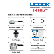 UCOOK Big Belly Duo 3 L Inner Lid Induction Bottom Pressure Cooker  (Hard Anodized)