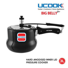 UCOOK Big Belly Duo 3 L Inner Lid Induction Bottom Pressure Cooker  (Hard Anodized)