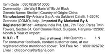 Chicco Lite Way 3 Stroller (Jet Black)
