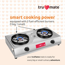 truflame SS2BB/1501 – Best 2 Burner Gas Stove with Brass Burner & Dip Tray