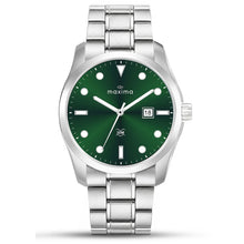 Maxima Apex Analog Green Dial Men's Watch with Stainless Steel Bracelet - 76621CMGI