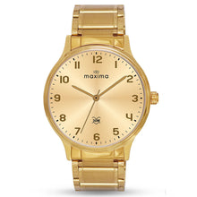 Maxima Attivo Gold Analog Gold Dial Men's Watch with Stainless Steel Bracelet - 76580CMGH