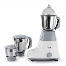 Glen Mixer Grinder 750W with 3 Stainless Steel Liquidiser, Grinder and Chutney Jars - Grey (4025)