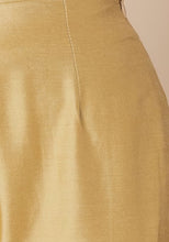 Indya Gold Smocked Back Fitted Pants Extra Large Size