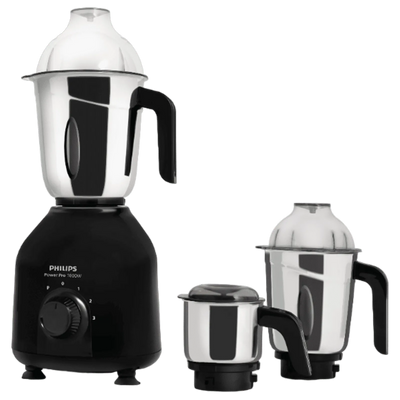PHILIPS 1000 Watt 3 Jars Mixer Grinder (QuickCool Ventilation Technology, Black)