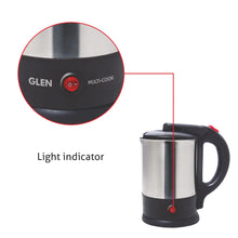 Glen Multi Function Electric Kettle Tea Maker, 1.5 Litre with 360° Rotational Base 1500W - Silver and Black (9014)