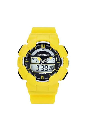 United Colors of Benetton Unisex 44 mm Silicone Digital Watch - UWUCG0603