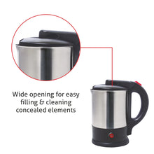 Glen Multi Function Electric Kettle Tea Maker, 1.5 Litre with 360° Rotational Base 1500W - Silver and Black (9014)