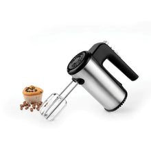 Glen Electric Hand Mixer 200 W 2 Beaters with 5 Speed Settings - Black and Grey