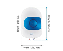Glen Instant Water Heater 3 Litre 4500W, 6 Bar Pressure, Stainless Steel Tank, ISI (WH7051)