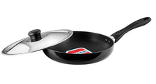 UCOOK Ha Frypan Plus Steel Lid with Induction Base 240Mm/3.25Mm Hard Anodised Aluminium Cookware , Black