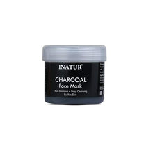 Buy 2 Get 1 Free INATUR Charcoal Face Mask, Deep Cleansing, Blackheads Remover, Skin Purifying, Unclogs Pores, Removes Blackheads, Best for oily skin 125g