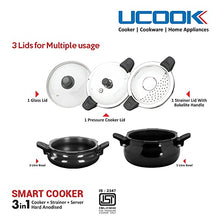 UCOOK By UNITED Smart 3 in 1 Induction Base Handi Shape Multipurpose All in one Pressure Cooker 5LTR