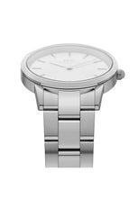 Daniel Wellington Iconic Analog Watch for Unisex with White Round Dial & Silver Stainless Steel Bracelet Band Water Resistant Unisex Wrist Watches - DW00100203