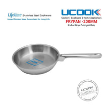 UCOOK PLATINUM LIFETIME STAINLESS STEEL FRY PAN 200 MM