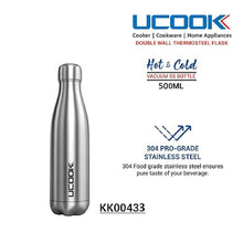 UCOOK Obouteille Vacuum Bottle Cola Silver Finish 500 ml