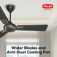 POLAR EFISAVY High Air Delivery Ceiling Fan - Titanium Grey | With Powerful 100% Copper Motor, Wider Blades and Anti-Dust Coating | Sleek & Modern Style Ceiling Fan For Home, Bedroom & Living Room