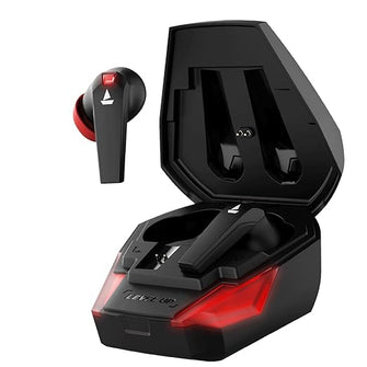 boAt Airdopes 192 with Beast Mode(40ms), 30 Hours Playback & LED Lights Bluetooth Headset  (Black Sabre, True Wireless)