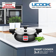 UCOOK By UNITED Smart 3 in 1 Induction Base Handi Shape Multipurpose All in one Pressure Cooker 5LTR