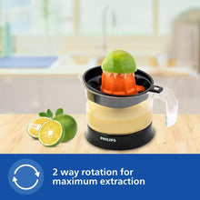 Philips Citrus Press Juicer 25Watt 0.5 Ltr Transparent & Black - HR2788/00