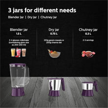 Philips HL7568/01 500W Juicer Mixer Grinder with 3 Jars and XL feeding tube, quick and easy assembly