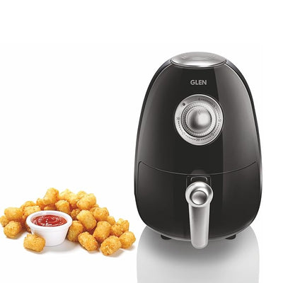 Glen Electric Air Fryer 2 Litres, 800W, Preset Temperature Ccontrol -Black & Silver (3045)