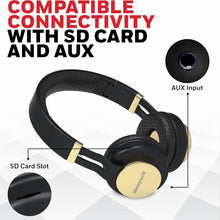 Honeywell Suono P10 Bluetooth V5.0 Wireless Over Ear Headphone with mic- (Gold)