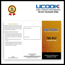 UCOOK Stainless Steel Triply Tope with Lid, 200mm, Steel Grey