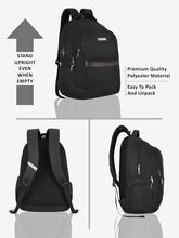 Lavie Sport 50cm Alliance Pro 37 Litres Casual Backpack with Padded Laptop Sleeve | Business Laptop Backpack with Raincover For Men & Women (Black Color)