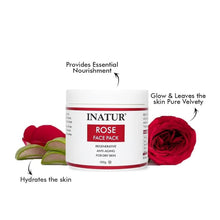 Buy 2 Get 1 Free INATUR Rose Face Pack , Rose Oil, Almond Oil, Aloe Vera, Cream Based Face Pack (100 g)