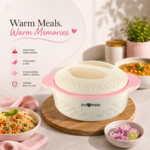 trumate Insulated Casserole Hot Pot for Kitchen with Stainless Steel Inner | Food Grade PU Insulation | Keeps Food Hot & Fresh | 1400ml (1.4 L)| BPA Free | Pink |