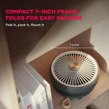 NUUK Folde Personal Rechargeable Fan For Travel | Folds 180° & Fits In Any Bag | Cordless,7-Inch | 17 Hr Run Time,4 Wind Speeds | Super Silent BLDC Motor | (Copy)