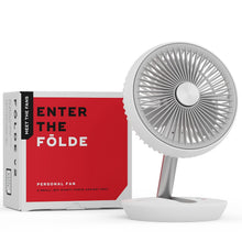 NUUK Folde Personal Rechargeable Fan For Travel | Folds 180° & Fits In Any Bag | Cordless,7-Inch | 17 Hr Run Time,4 Wind Speeds | Super Silent BLDC Motor |