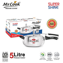 Mr.Cook Super Shine Aluminium Pressure Cooker 5 Ltr