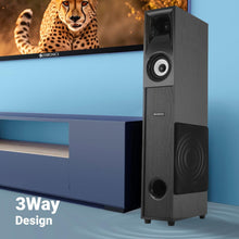 Zebronics Hammer Dual Tower Speaker with Powerful 160W RMS Output, Deep Bass, 10" Subwoofers, 2X Wireless mic, Karaoke, Bluetooth 5.0, LED Display, Remote Control, FM Radio & Glossy Finish (Black)