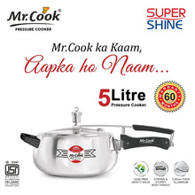 Mr.Cook Super Shine Aluminium Pressure Cooker 5 Ltr