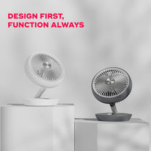 NUUK Folde Personal Rechargeable Fan For Travel | Folds 180° & Fits In Any Bag | Cordless,7-Inch | 17 Hr Run Time,4 Wind Speeds | Super Silent BLDC Motor |