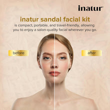 inatur Sandal Facial Kit - 4 Steps Regimen to Remove Tan, Brighten Skin, and Even Complexion | Natural, Vegan, cruelty-free | 100g