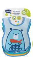 Chicco Weaning Bib for Boy, 3 Piece, Blue