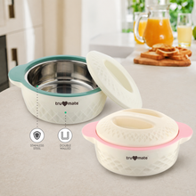 trumate truserve CRC 3200 Premium Insulated Casserole Set of 2, Green & Pink