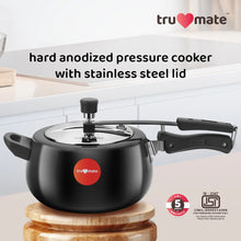trumate trusteam HACN 1235 (IB) – 5 Ltr Hard Anodized Pressure Cooker with Stainless Steel Lid