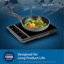 Philips 1300W Induction Cooktop with Triple MOV for 4kW surge protection and soft touch control - HD4934/00