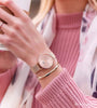 Daniel Wellington Petite Women Light Pink Round Dial Analog Watch - DW00100367