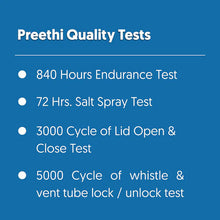 Preethi Induction Base Aluminium Outer Lid Pressure Cooker, 3 Litres-(Spill Splash Shield) PC 023